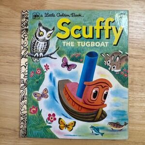 Scuffy the‎ Tugboat Little Golden Book 1980 23rd Printing Childrens Story